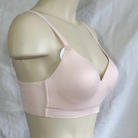 SMALL Hanes HU41 No Dig Support with Lift Wirefree Bra Light Pink NWOT - Picture 2 of 6